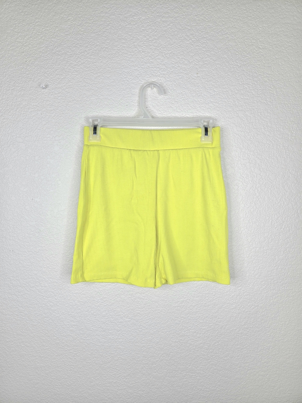 Forever 21 Neon Yellow Ribbed Bike Shorts